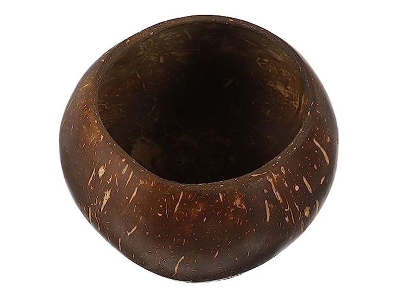 Ciotole di Cocco 100% Ciotola di Guscio di Cocco Ciotola Grezza Jumbo 12Cm Snack Mezzo Guscio