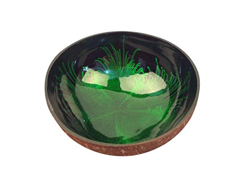 Ciotola di Cocco con Logo Base Laccata Australia Cera Profumata Indonesia