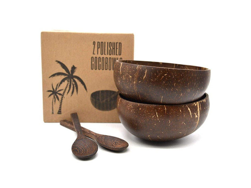 Ciotole di Cocco Fabbrica Ciotola per Gelato Dessert Lucidata Riutilizzabile