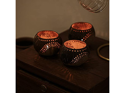 Ciotola di Cocco Piccola in Legno Naturale Intagliata a Mano per Bambini