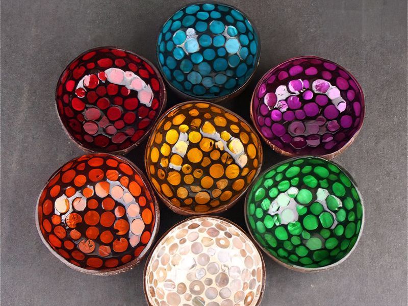 Utensile da Servizio in Cocco Lucidato