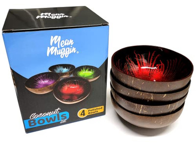 Set di Ciotole Eco-Friendly Fatto a Mano in Legno per Zuppa a Forma di Diamante