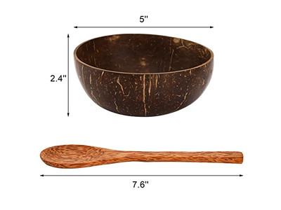 Ciotola di Servizio Ciotole di Bambù Cocchi Forchette di Cocco Cocopalm Piatto Cucchiaio Supporto Piatto