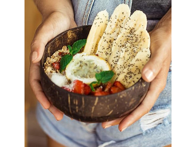 Ciotola di Servizio Ciotole di Bambù Cocchi Forchette di Cocco Cocopalm Piatto Cucchiaio Supporto Piatto