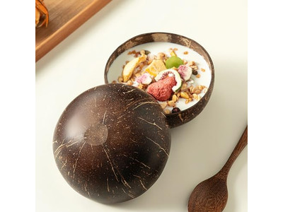 Ciotola di Servizio Ciotole di Bambù Cocchi Forchette di Cocco Cocopalm Piatto Cucchiaio Supporto Piatto