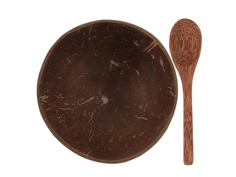 Ciotola di Cocco Vietnamita Eco Decorativa Guscio Ciotole di Bambù per Candele Artigianato