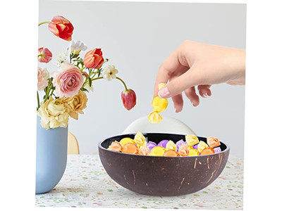 Ciotola di Cocco Deco Thailandia Eco-Friendly Guscio di Acacia Legno Biodegradabile