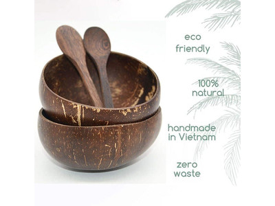 Ciotole di Cocco Fabbrica Ciotola per Gelato Dessert Lucidata Riutilizzabile