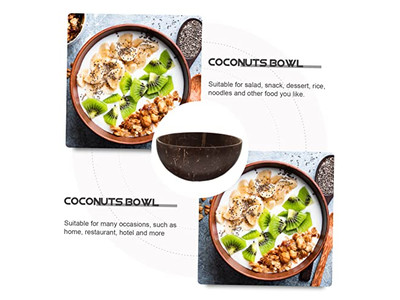 Ciotola di Cocco Decorativa Artigianale con Guscio Economica per Candele