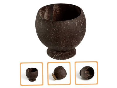 Set di Una Ciotola di Cocco Simile con Supporto Copertura Logo Ciotole Vietnamite