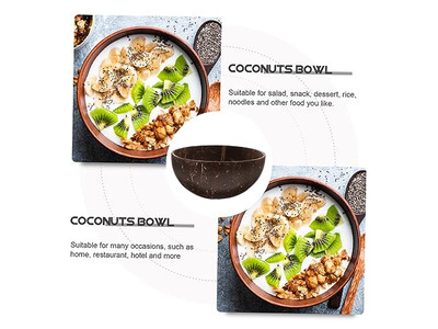 Ciotola di Cocco Vietnamita Eco Decorativa Guscio Ciotole di Bambù per Candele Artigianato